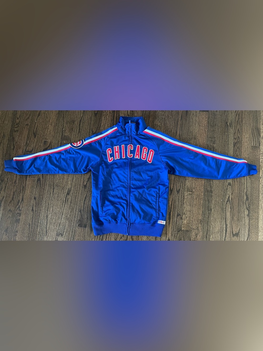 Stitches Blue Kids Track Jacket with Red Lettering